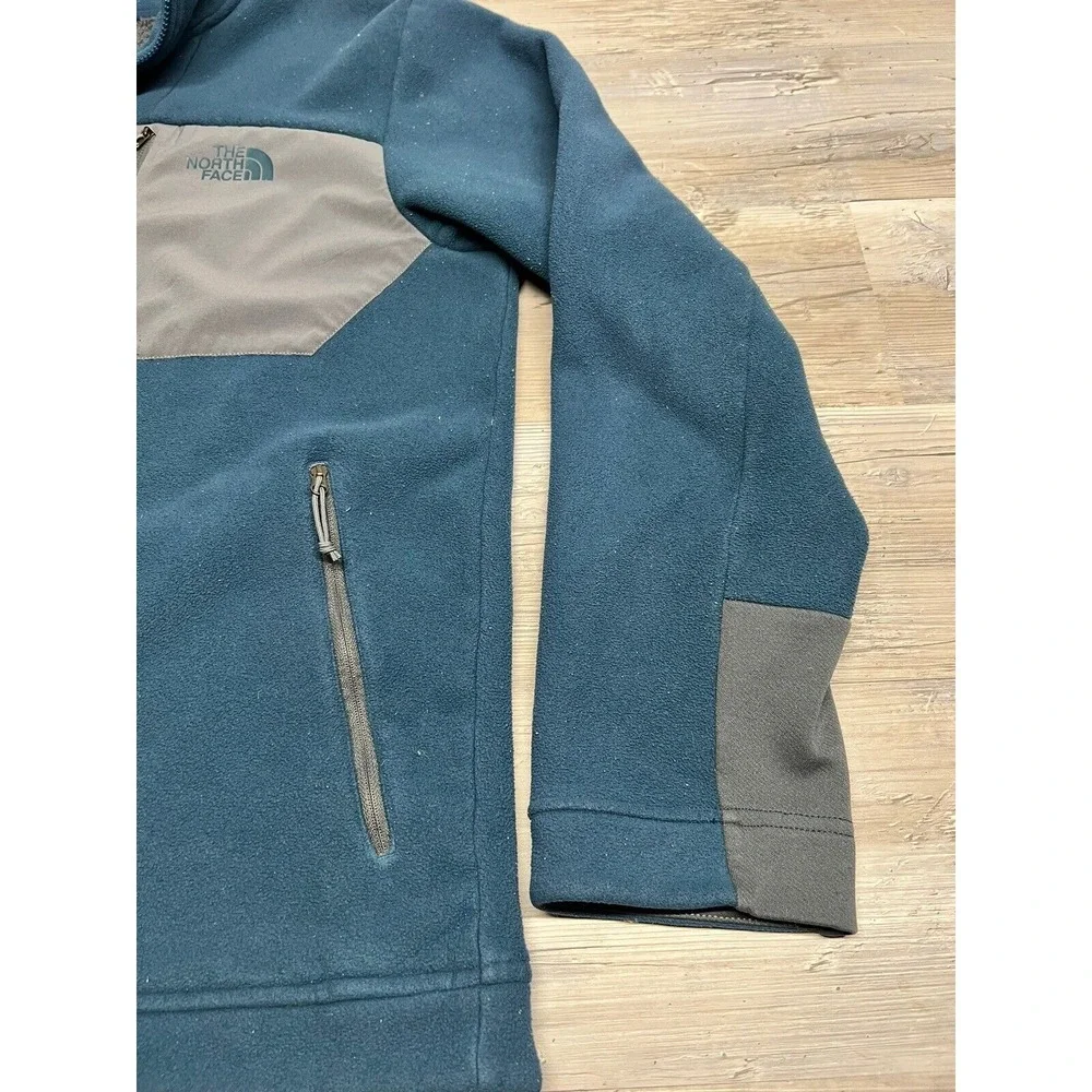 The North Face Men's Fleece Full Zip Jacket‎ Blue Size L Synthetic Sherpa Lined